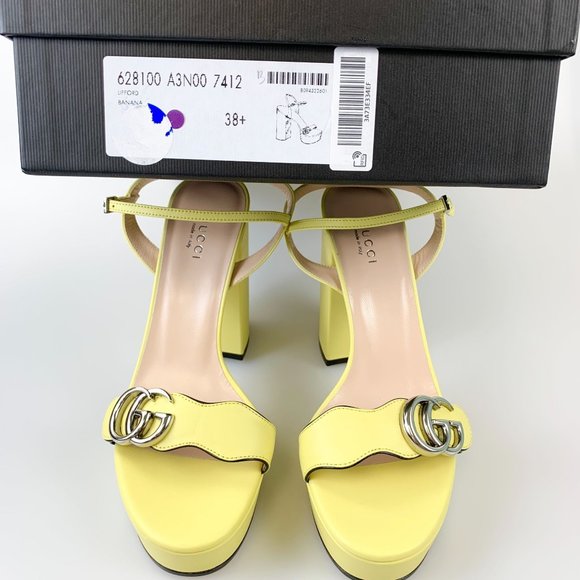 Gucci Yellow Platform Sandals - Picture 8 of 9